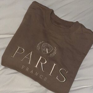 abercrombie and fitch paris cropped sweater sz xl